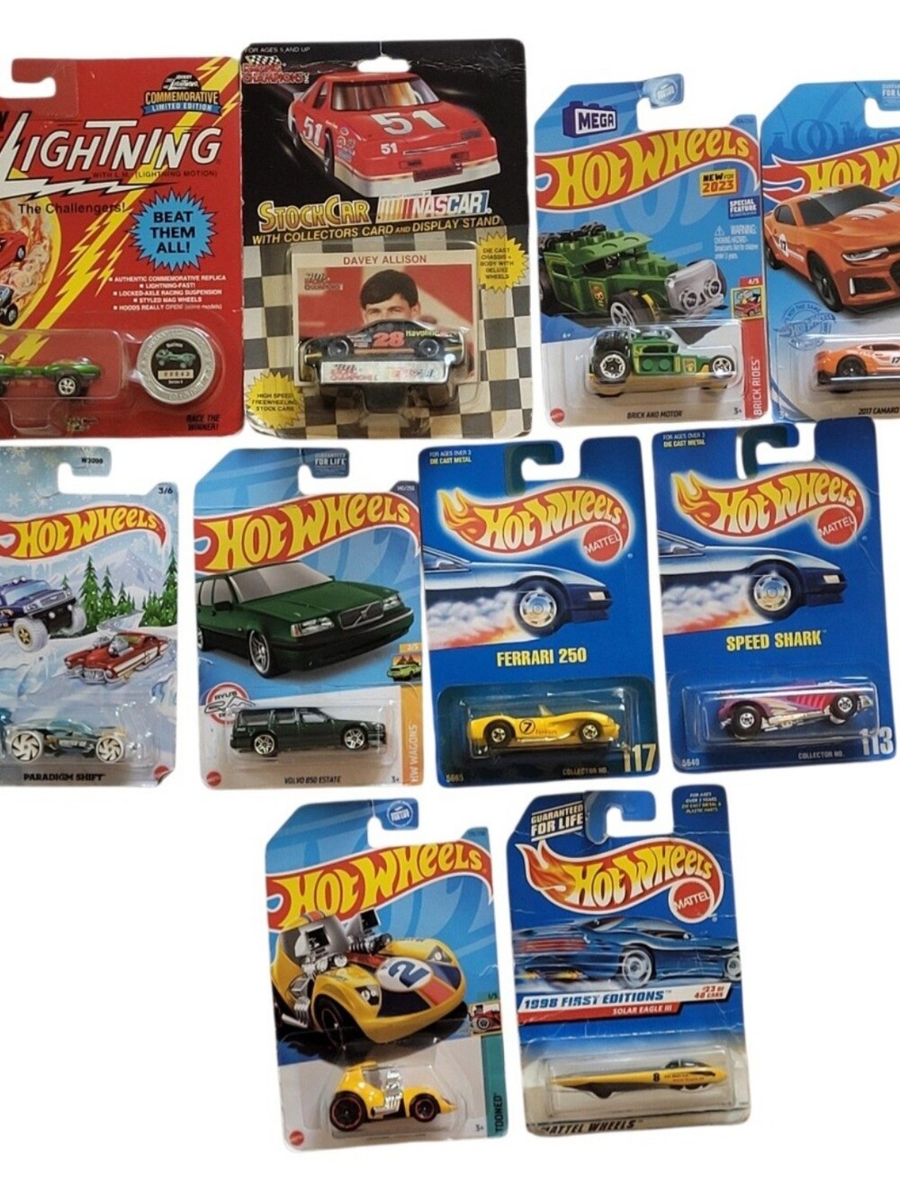 (Lot Of 10) Assorted New Sealed Hot Wheels/ Johnny Lightning/ Nascar/ Car Bundle